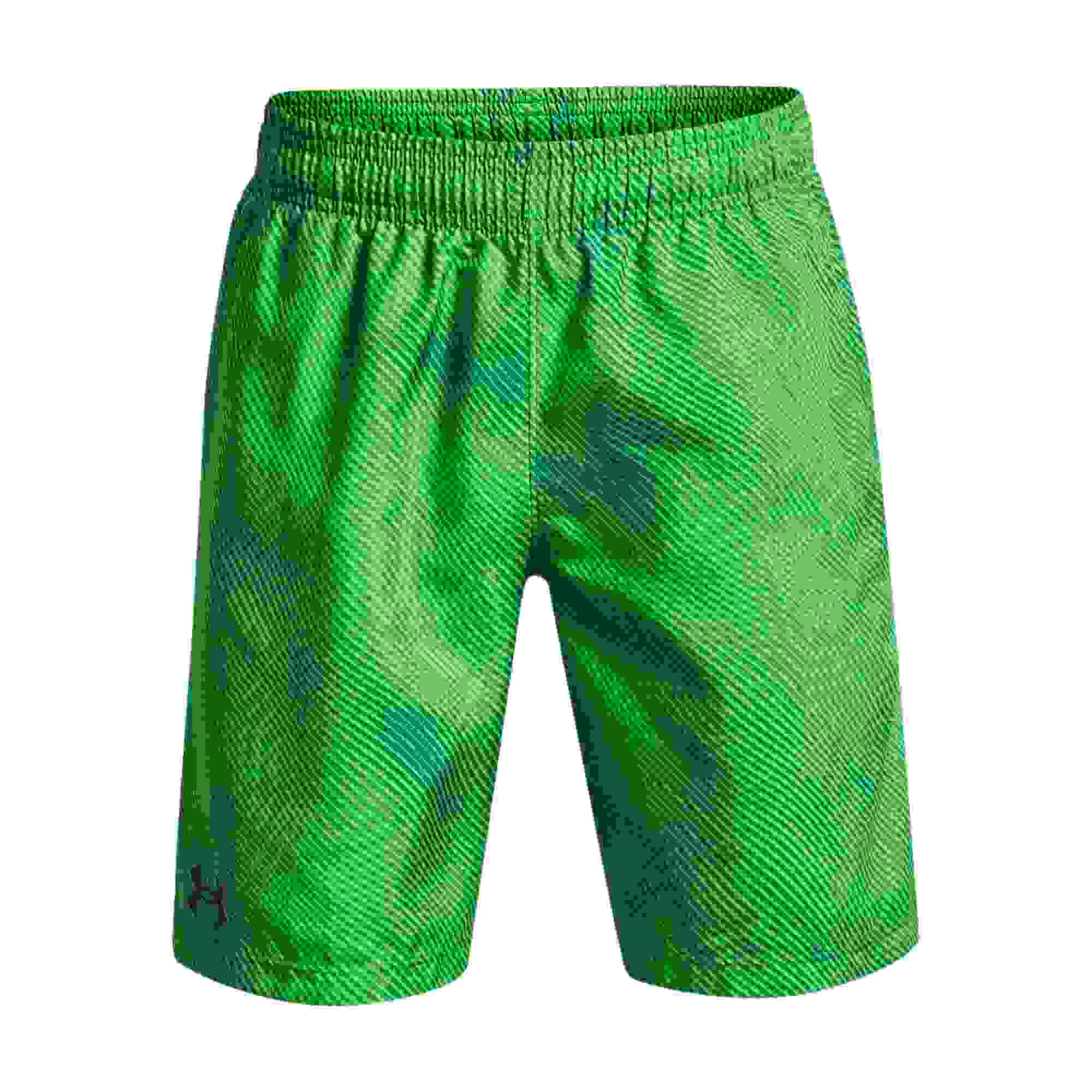 Under Armour Woven Printed Big Boys' Green Shorts
